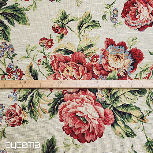 Gobelinstoff GROSSE CREME ROSE