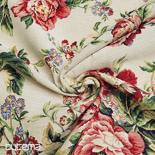 Gobelinstoff GROSSE CREME ROSE