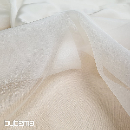 Voile-Vorhang CREME GLÄNZEND 896
