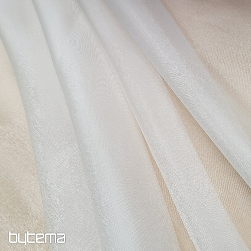 Voile-Vorhang CREME GLÄNZEND 896