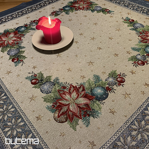 Weihnachtsteppiche Tischdecken und Schals CHRISTMAS STAR II blau