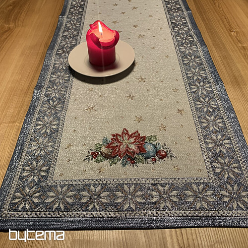 Weihnachtsteppiche Tischdecken und Schals CHRISTMAS STAR II blau
