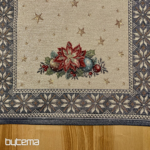 Weihnachtsteppiche Tischdecken und Schals CHRISTMAS STAR II blau