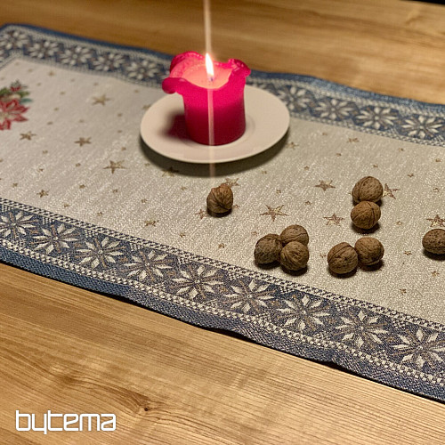 Weihnachtsteppiche Tischdecken und Schals CHRISTMAS STAR II blau