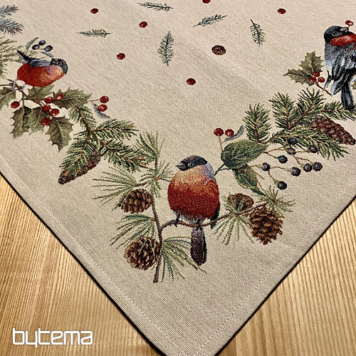 Gobelin-Tischdecke und Schal BULL BIRD