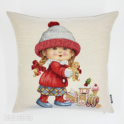 Weihnachtlicher Wandteppichbezug MÄDCHEN MIT SPIELZEUG