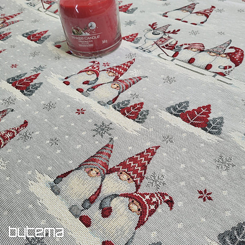 Gobelin-Tischdecke und Schal WEIHNACHTSELFEN 2