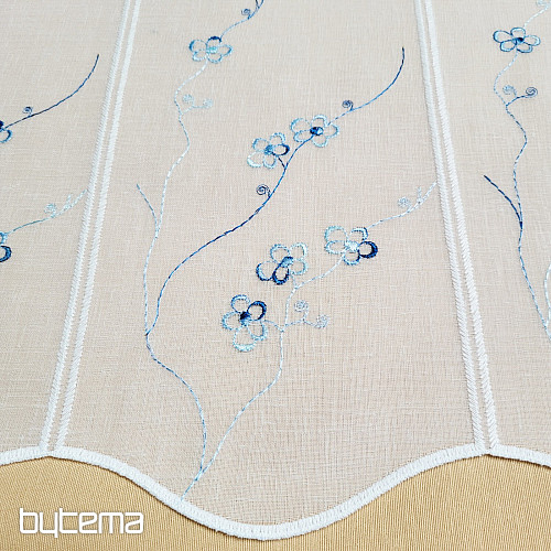 Buntglasvorhang BLAUE STICKEREI