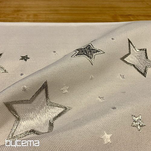 Bestickte Weihnachtstischdecke weiß mit silbernen Schneeflocken