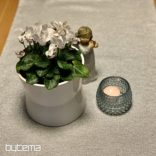 Weihnachtstischdecken und Schals FLASH SILVER grau