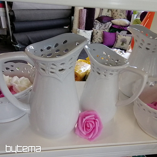 Vase LACE JUG weiß
