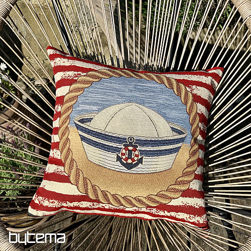 Gobelinbezug für ein Kissen Nautische Mütze