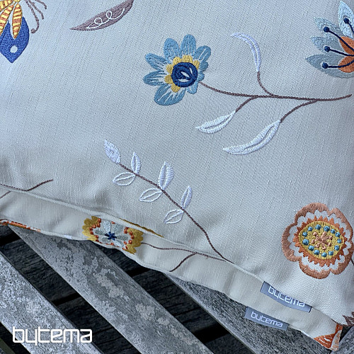 Bestickter Kissenbezug RICHMOND beige
