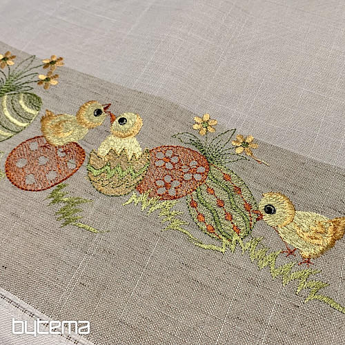 Bestickte Tischdecke Hühner mit Eiern