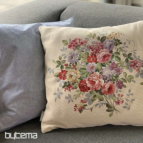 Gobelin-Kissenbezug BLUMENSTRAUß