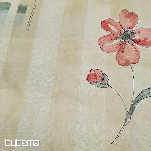 Vorhang GELB MIT BLUMEN