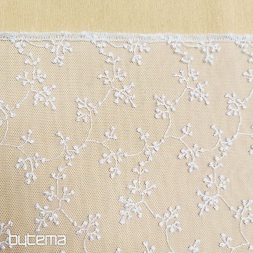 Luxuriöser bestickter Vorhang TINY WHITE Twig