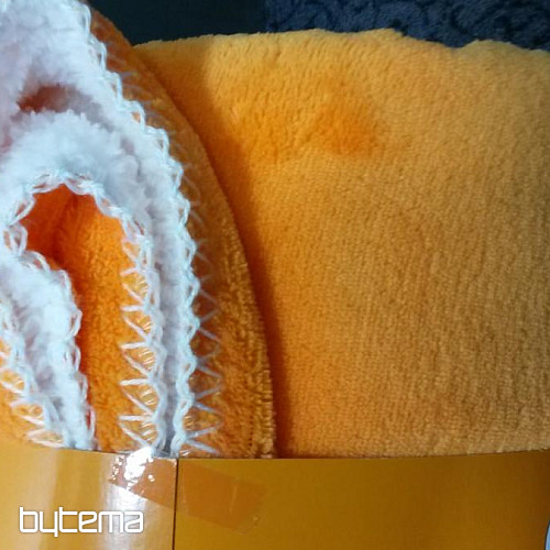 Wohndecke aus Microfaser SOFT SCHAF orange