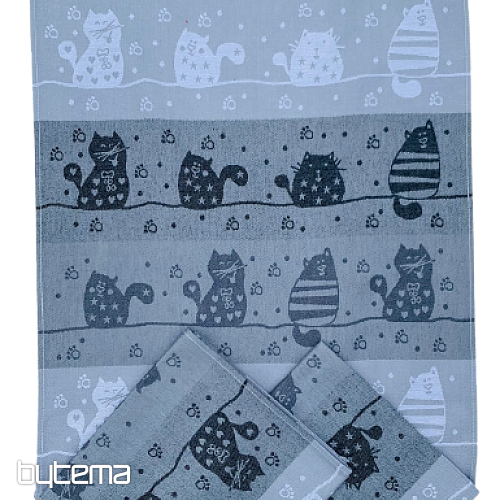 Handtücher KATZEN AUF DEM DACH grau