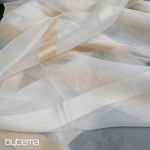 Voile-Vorhang STREIFEN GOLD