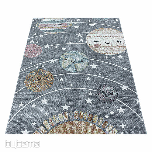 Luxuriöser Kinderteppich FUNNY space grey