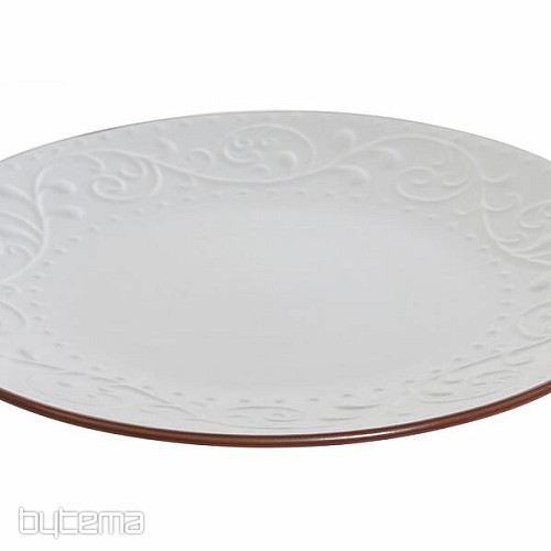 Teller flach WHITE RELIEF 27,5x2cm weiß