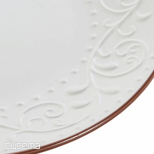 Teller flach WHITE RELIEF 27,5x2cm weiß
