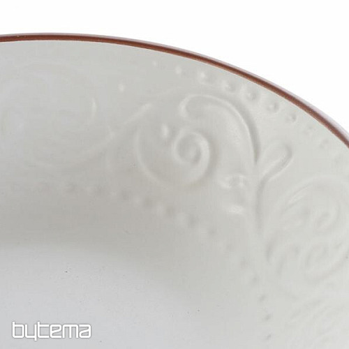 Teller tief WHITE RELIEF 20,5x5cm weiß