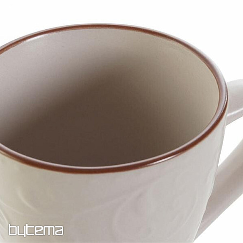 BEIGE RELIEF Becher 325ml beige