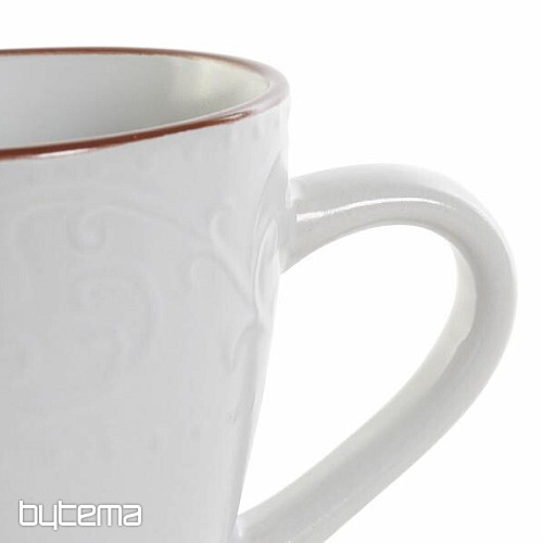 Tasse WHITE RELIEF 325ml weiß
