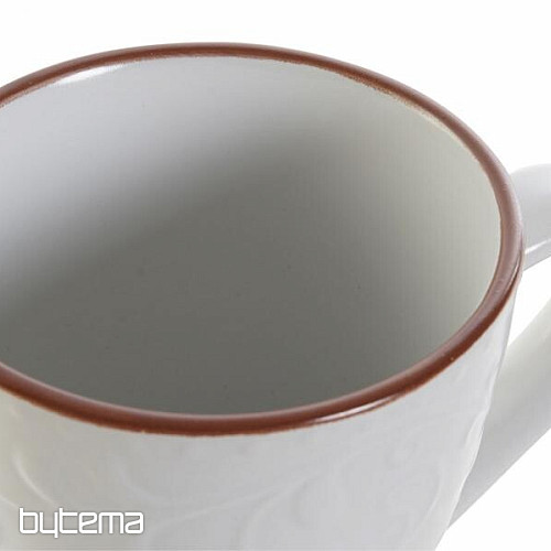 Tasse WHITE RELIEF 325ml weiß
