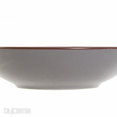 Teller GREY RELIEF 20,5x5cm grau