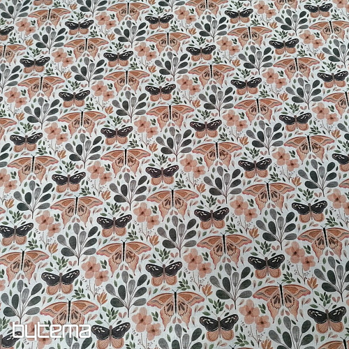Baumwollstoff SCHMETTERLINGE
