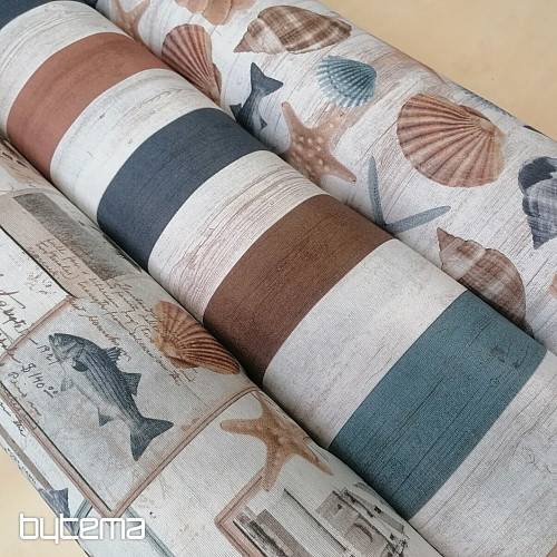 Dekostoff Meeresstreifen