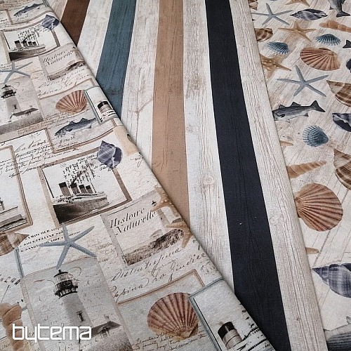 Dekostoff Meeresstreifen