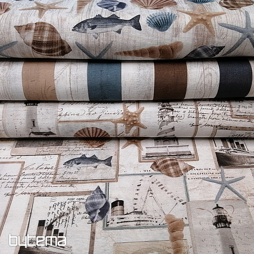 Dekostoff Meeresstreifen