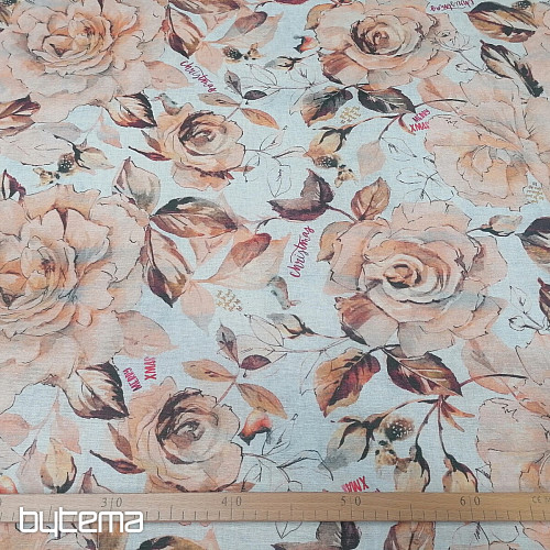Weihnachtsdekostoff Harmony Blumen