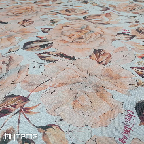 Weihnachtsdekostoff Harmony Blumen