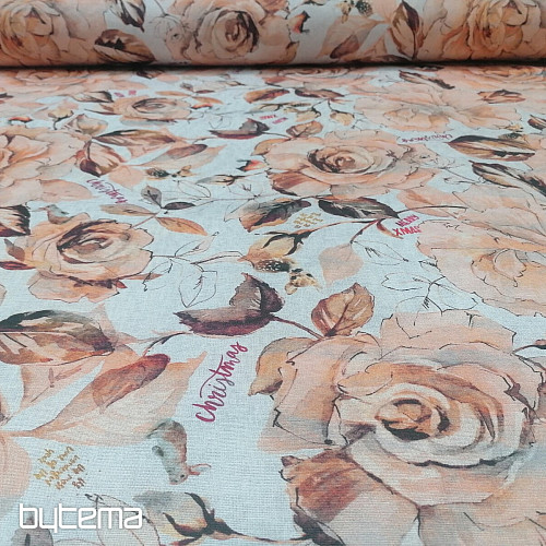 Weihnachtsdekostoff Harmony Blumen