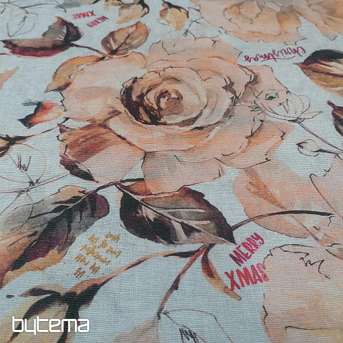 Weihnachtsdekostoff Harmony Blumen