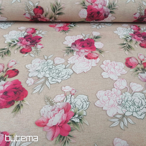 Dekostoff Rose Geraldine 3D