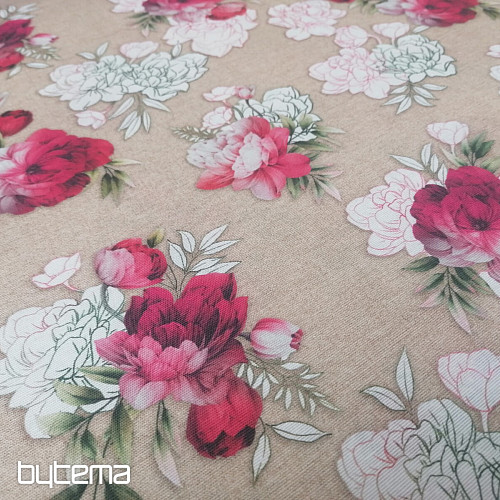 Dekostoff Rose Geraldine 3D