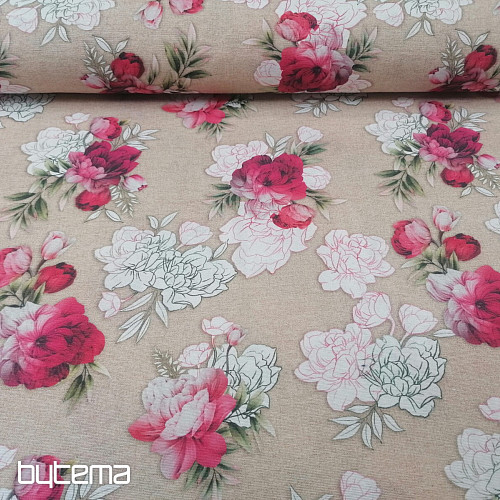 Dekostoff Rose Geraldine 3D