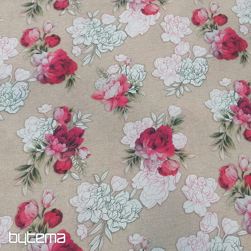 Dekostoff Rose Geraldine 3D