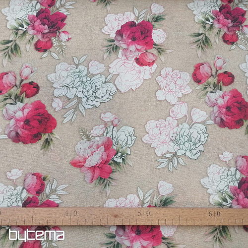 Dekostoff Rose Geraldine 3D