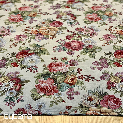 Gobelin-Tischdecke, Schal Blumenstrauß