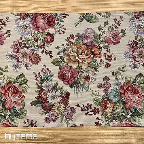 Gobelin-Tischdecke, Schal Blumenstrauß