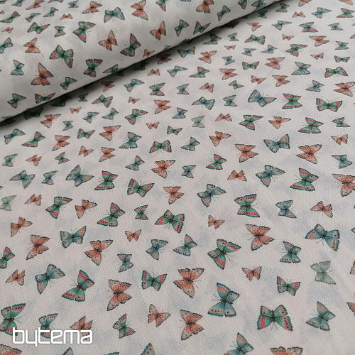 Baumwollstoff Mini Schmetterlinge
