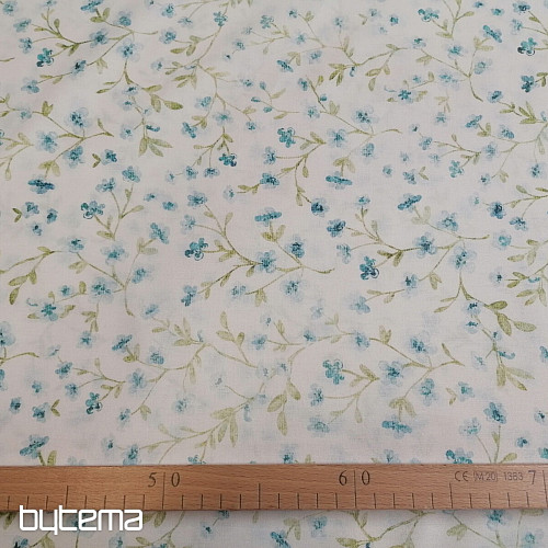 Mini-Sakura-blauer Baumwollstoff