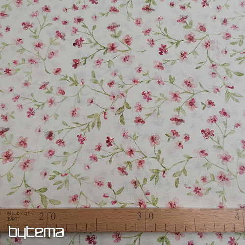 Mini-Sakura-Rosa-Baumwollstoff